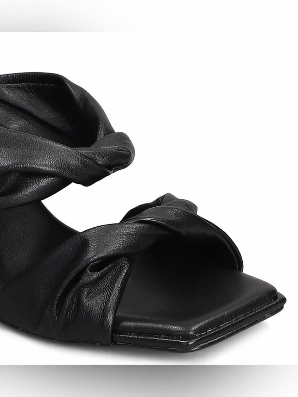 Tony Bianco Black Twisted Open-Toe Mule Sz 9